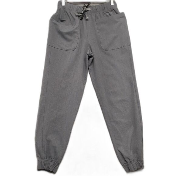 Climate Right By Cuddl Duds Womens Size M Gray Jogger Scrub Pants Patch Pockets - Picture 1 of 8